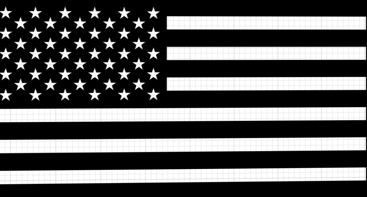 Subdued American flag sticker (Choose a size)